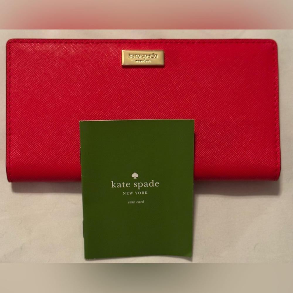 Kate Spade Stacy Laurel Way Wallet in Priklypear (red) Colour NWT